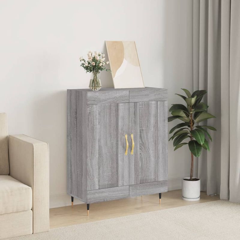 Casa si Gradina - Mobilier - Comode si corpuri - Comode - Servanta, gri sonoma, 69,5x34x90 cm, lemn compozit - Infinity.ro