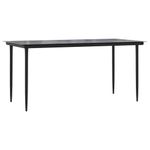 Casa si Gradina - Gradina si terasa - Mobilier exterior - Seturi mobila gradina - Set mobilier de gradina, 7 piese, negru, otel si textilena - Infinity.ro