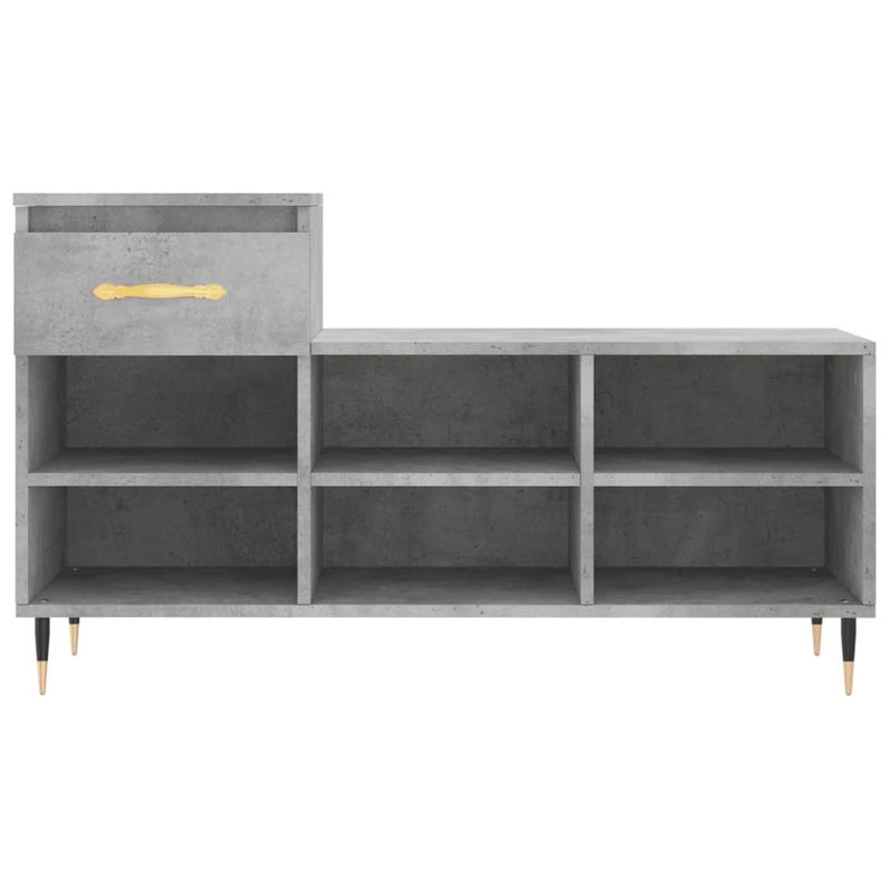 Casa si Gradina - Mobilier - Organizare si depozitare - Organizator incaltaminte - Pantofar, gri beton, 102x36x60 cm, lemn prelucrat - Infinity.ro