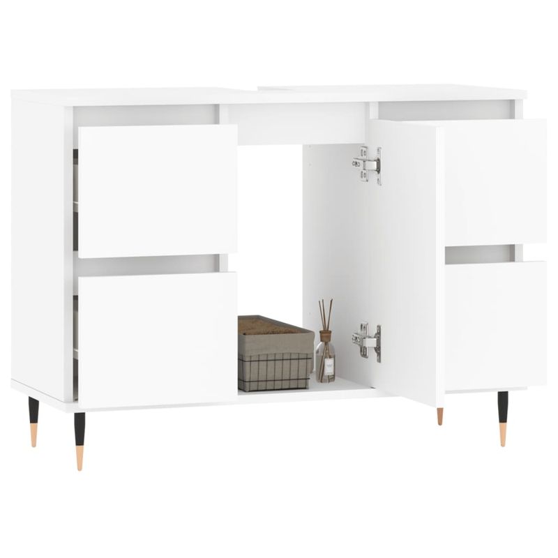 Casa si Gradina - Mobilier - Mobilier baie - Comode baie - Comoda pentru baie, alb, 80x33x60 cm, lemn compozit - Infinity.ro