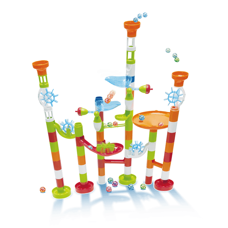 Jucarii, Copii si Bebe - Jucarii si jocuri - Seturi de constructie si cuburi - Seturi de constructie - Joc de constructie - labirint cu bile - 80 piese - Infinity.ro