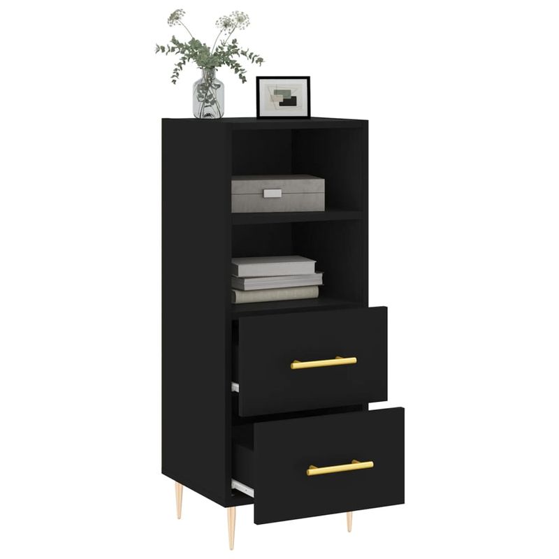 Casa si Gradina - Mobilier - Comode si corpuri - Comode - Servanta, negru, 34,5x34x90 cm, lemn compozit - Infinity.ro