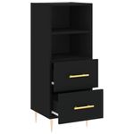 Casa si Gradina - Mobilier - Comode si corpuri - Comode - Servanta, negru, 34,5x34x90 cm, lemn compozit - Infinity.ro