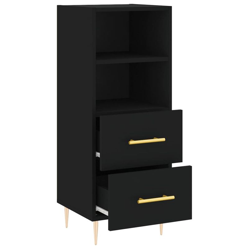 Casa si Gradina - Mobilier - Comode si corpuri - Comode - Servanta, negru, 34,5x34x90 cm, lemn compozit - Infinity.ro