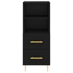 Casa si Gradina - Mobilier - Comode si corpuri - Comode - Servanta, negru, 34,5x34x90 cm, lemn compozit - Infinity.ro