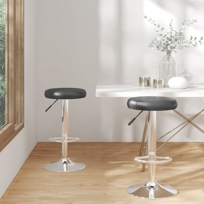 Casa si Gradina - Mobilier - Scaune si fotolii - Scaune - Scaune de bar, 2 buc., negru, piele ecologica - Infinity.ro