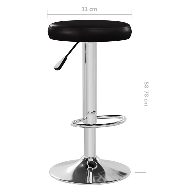 Casa si Gradina - Mobilier - Scaune si fotolii - Scaune - Scaune de bar, 2 buc., negru, piele ecologica - Infinity.ro