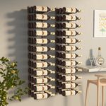 Casa si Gradina - Bucatarie si vesela - Accesorii bar - Suporturi bauturi - Suport sticle de vin de perete, 36 sticle, 2 buc., auriu, fier - Infinity.ro