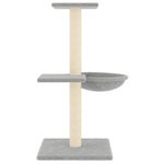Petshop - Accesorii petshop - Jucarii animale - Ansambluri de joaca - Ansamblu pisici, stalpi din funie sisal, gri deschis, 72 cm - Infinity.ro