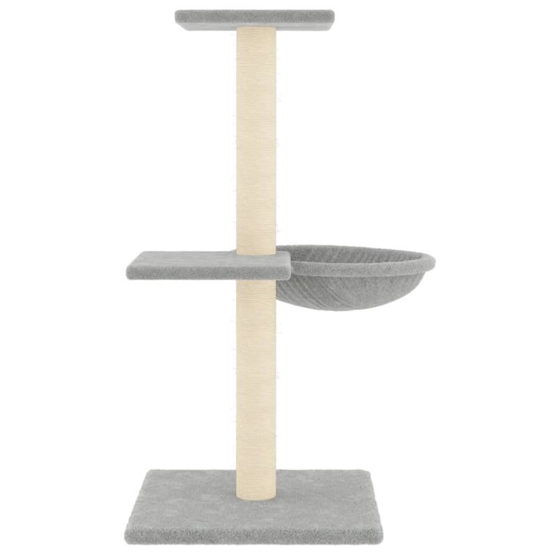 Petshop - Accesorii petshop - Jucarii animale - Ansambluri de joaca - Ansamblu pisici, stalpi din funie sisal, gri deschis, 72 cm - Infinity.ro