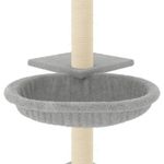 Petshop - Accesorii petshop - Jucarii animale - Ansambluri de joaca - Ansamblu pisici, stalpi din funie sisal, gri deschis, 72 cm - Infinity.ro