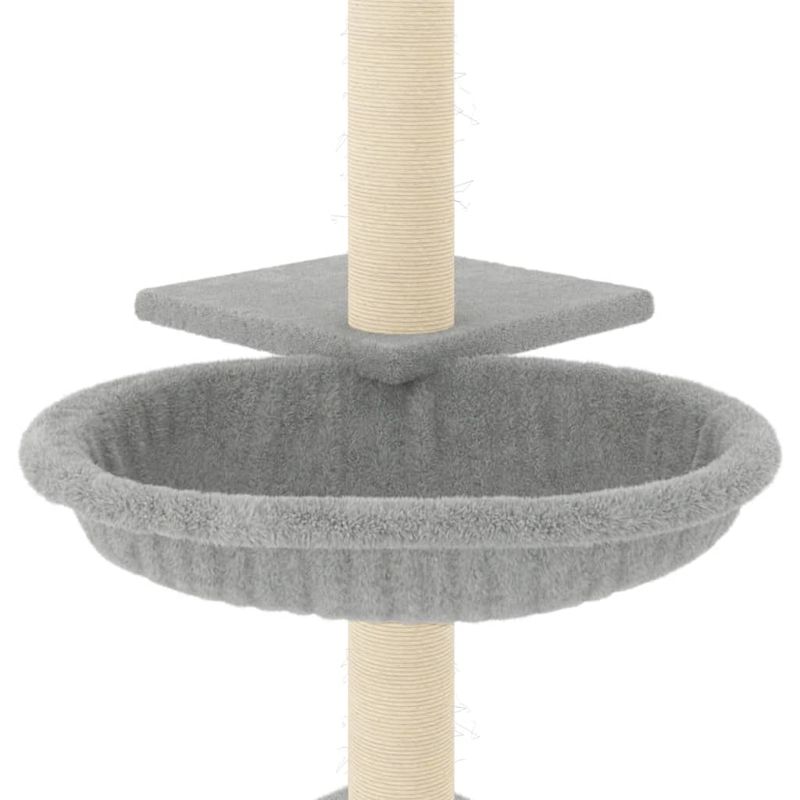 Petshop - Accesorii petshop - Jucarii animale - Ansambluri de joaca - Ansamblu pisici, stalpi din funie sisal, gri deschis, 72 cm - Infinity.ro