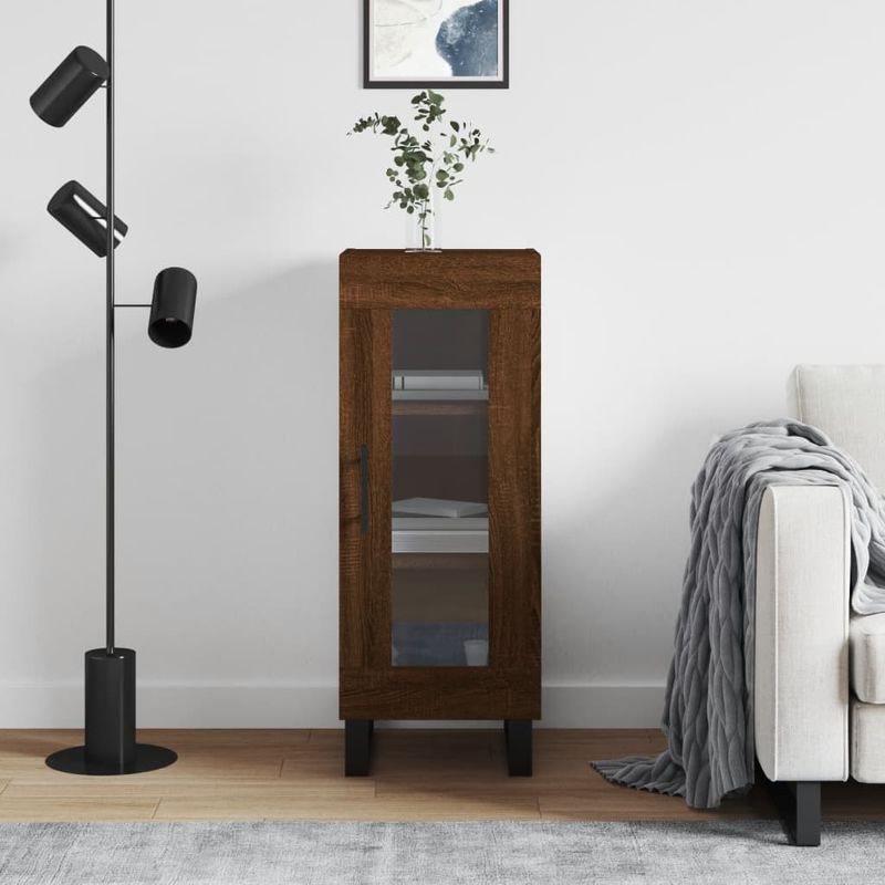 Casa si Gradina - Mobilier - Comode si corpuri - Comode - Servanta, stejar maro, 34,5x34x90 cm, lemn compozit - Infinity.ro