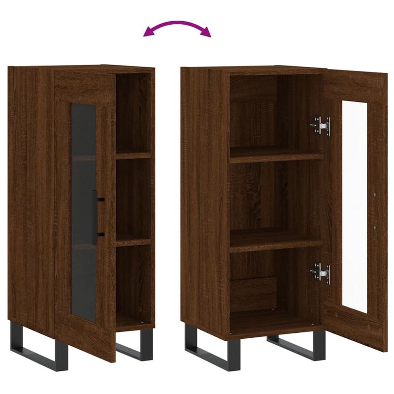 Casa si Gradina - Mobilier - Comode si corpuri - Comode - Servanta, stejar maro, 34,5x34x90 cm, lemn compozit - Infinity.ro