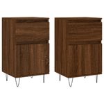 Casa si Gradina - Mobilier - Comode si corpuri - Comode - Servante, 2 buc., stejar maro, 40x35x70 cm, lemn prelucrat - Infinity.ro