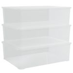 Casa si Gradina - Mobilier - Organizare si depozitare - Cutii depozitare - Cutii de depozitare din plastic, 3 buc., 25 L, stivuibile - Infinity.ro