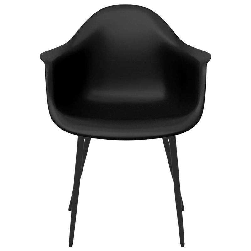 Casa si Gradina - Mobilier - Scaune si fotolii - Scaune - Scaune de masa, 2 buc., negru, PP - Infinity.ro
