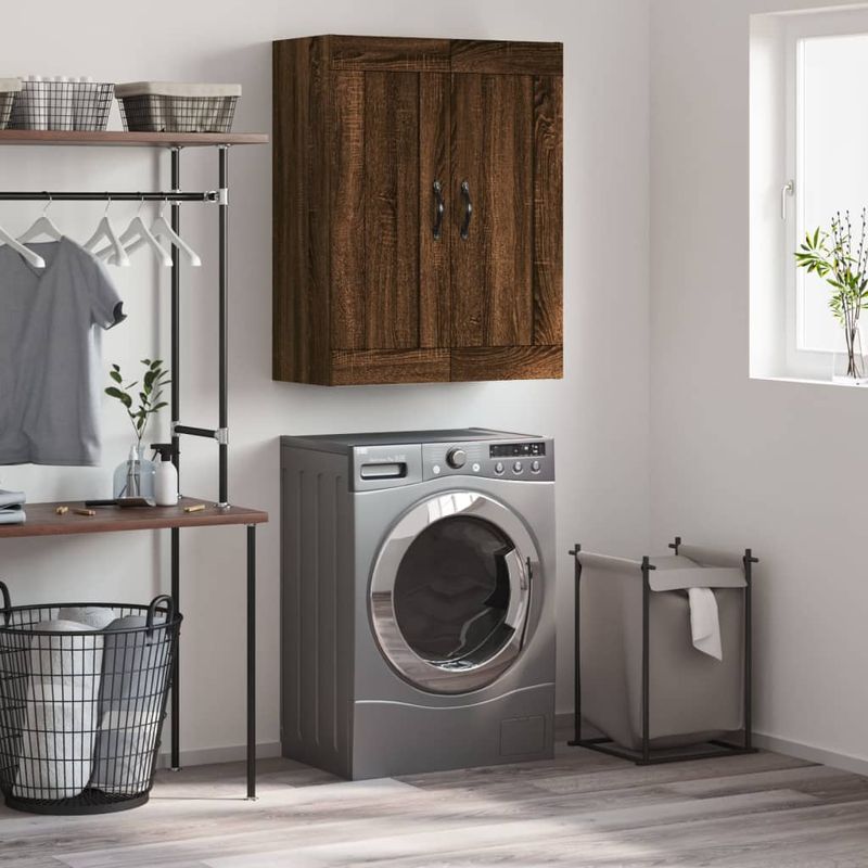 Casa si Gradina - Mobilier - Comode si corpuri - Comode - Dulap pe perete, stejar maro, 69,5x34x90 cm, lemn prelucrat - Infinity.ro