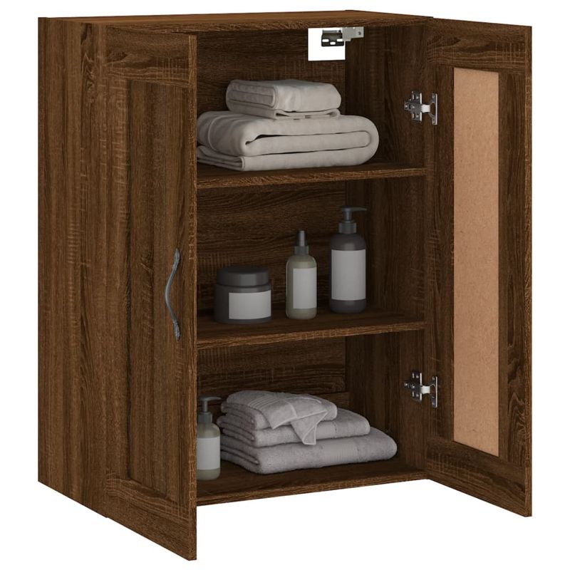 Casa si Gradina - Mobilier - Comode si corpuri - Comode - Dulap pe perete, stejar maro, 69,5x34x90 cm, lemn prelucrat - Infinity.ro