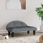 Petshop - Accesorii petshop - Culcusuri si custi - Culcusuri si saltele - Pat de caini, gri inchis, 70x52x30 cm, catifea - Infinity.ro