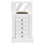 Casa si Gradina - Sanitare - Suporturi si accesorii baie - Accesorii baie - Cutie de bijuterii cu oglinda, 25x13,5x34 cm, MDF - Infinity.ro