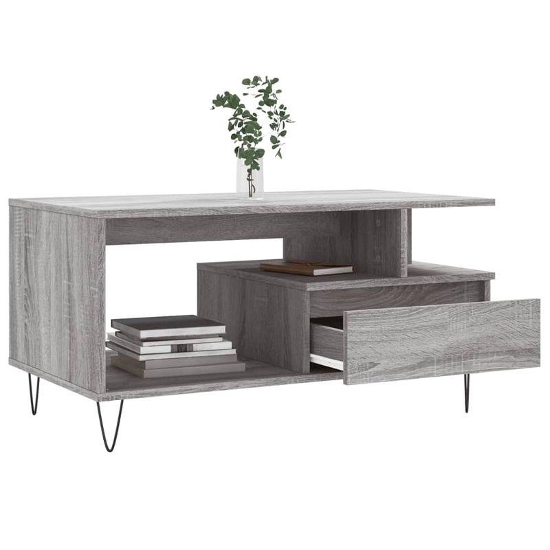 Casa si Gradina - Mobilier - Mese si birouri - Masute de cafea - Masuta de cafea, gri sonoma, 90x49x45 cm, lemn compozit - Infinity.ro