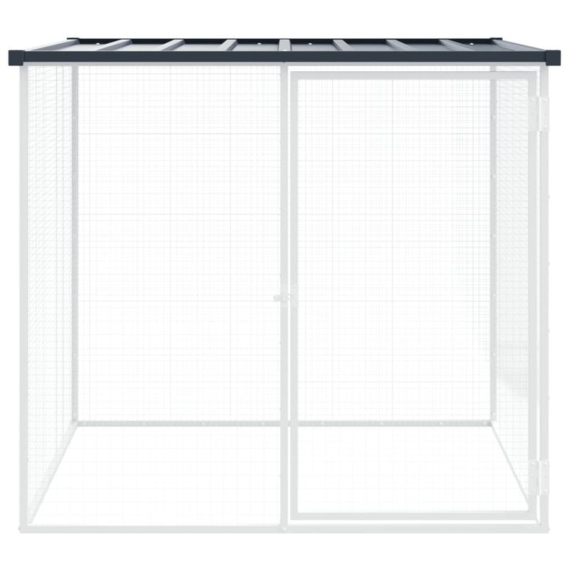 Petshop - Accesorii petshop - Culcusuri si custi - Custi interior si exterior - Cotet pui cu acoperis, antracit, 103x98x90 cm, otel galvanizat - Infinity.ro