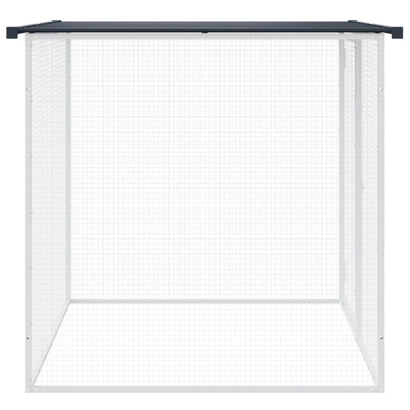 Petshop - Accesorii petshop - Culcusuri si custi - Custi interior si exterior - Cotet pui cu acoperis, antracit, 103x98x90 cm, otel galvanizat - Infinity.ro