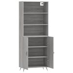 Casa si Gradina - Mobilier - Comode si corpuri - Comode - Dulap inalt, gri sonoma, 69,5x34x180 cm, lemn compozit - Infinity.ro