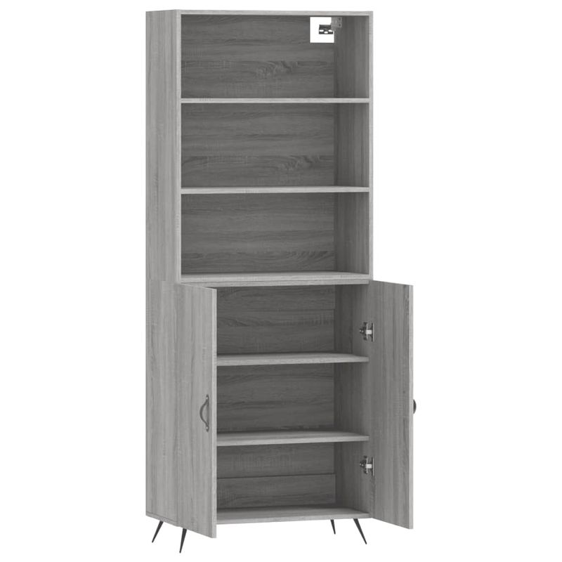 Casa si Gradina - Mobilier - Comode si corpuri - Comode - Dulap inalt, gri sonoma, 69,5x34x180 cm, lemn compozit - Infinity.ro