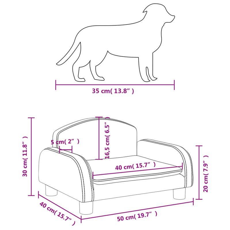 Petshop - Accesorii petshop - Culcusuri si custi - Culcusuri si saltele - Pat de caini, crem, 50x40x30 cm, piele ecologica - Infinity.ro