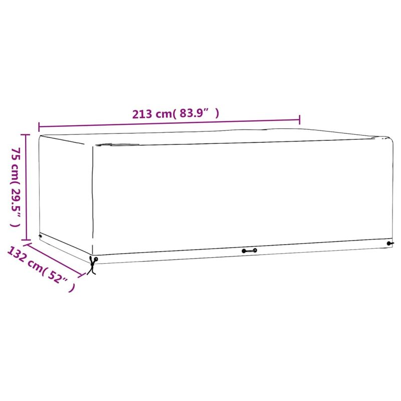 Casa si Gradina - Textile si covoare - Huse pentru mobilier - Huse mobila gradina, 2 buc, 12 ocheti 213x132x75cm, rectangular - Infinity.ro