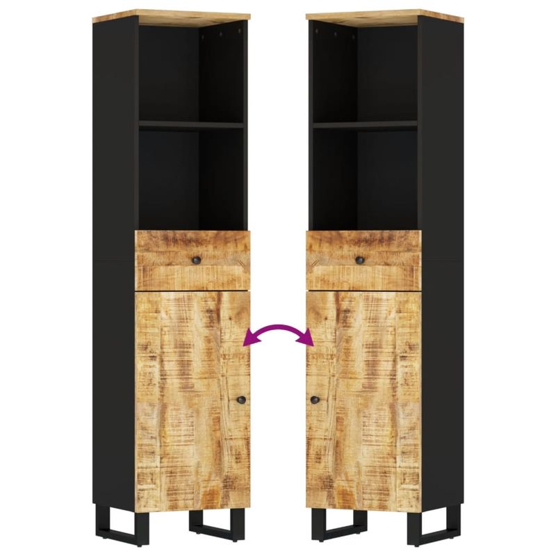 Casa si Gradina - Mobilier - Mobilier baie - Comode baie - Dulap de baie, 38x33x160 cm, lemn masiv de mango - Infinity.ro