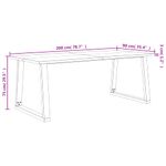 Casa si Gradina - Mobilier - Mese si birouri - Mese bucatarie si dining - Masa cu margini naturale, 200x90x75 cm, lemn masiv de acacia - Infinity.ro