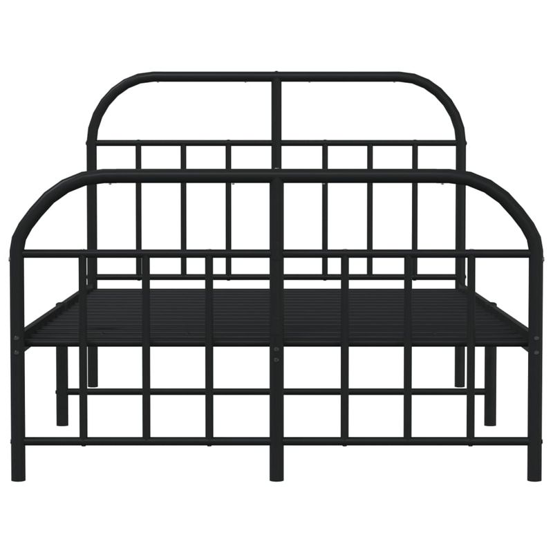 Casa si Gradina - Mobilier - Paturi si accesorii - Paturi - Cadru pat metalic cu tablie de cap/picioare, negru, 120x190 cm - Infinity.ro