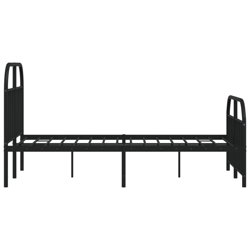 Casa si Gradina - Mobilier - Paturi si accesorii - Paturi - Cadru pat metalic cu tablie de cap/picioare, negru, 120x190 cm - Infinity.ro