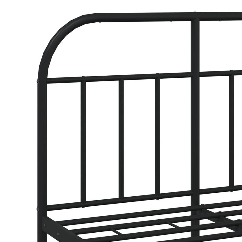 Casa si Gradina - Mobilier - Paturi si accesorii - Paturi - Cadru pat metalic cu tablie de cap/picioare, negru, 120x190 cm - Infinity.ro