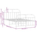 Casa si Gradina - Mobilier - Paturi si accesorii - Paturi - Cadru pat metalic cu tablie de cap/picioare, negru, 120x190 cm - Infinity.ro