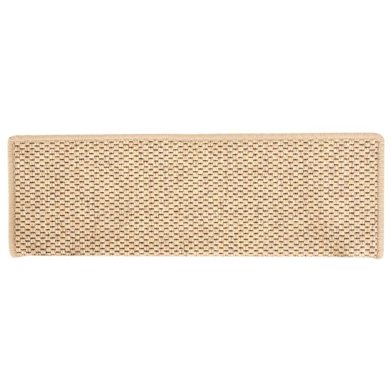 Casa si Gradina - Textile si covoare - Covoare - Covoare casa - Covorase scari autoadezive 15 buc. bej deschis 65x21x4 cm sisal - Infinity.ro