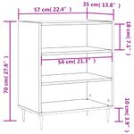 Casa si Gradina - Mobilier - Comode si corpuri - Comode - Servanta, gri beton, 57x35x70 cm, lemn compozit - Infinity.ro