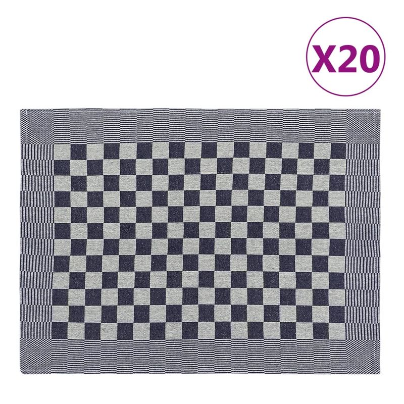 Casa si Gradina - Textile si covoare - Textile bucatarie - Servete si naproane - Prosoape de bucatarie 20 buc. albastru si alb 50x70 cm bumbac - Infinity.ro
