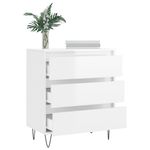 Casa si Gradina - Mobilier - Comode si corpuri - Comode - Servanta, alb extralucios, 60x35x70 cm, lemn prelucrat - Infinity.ro