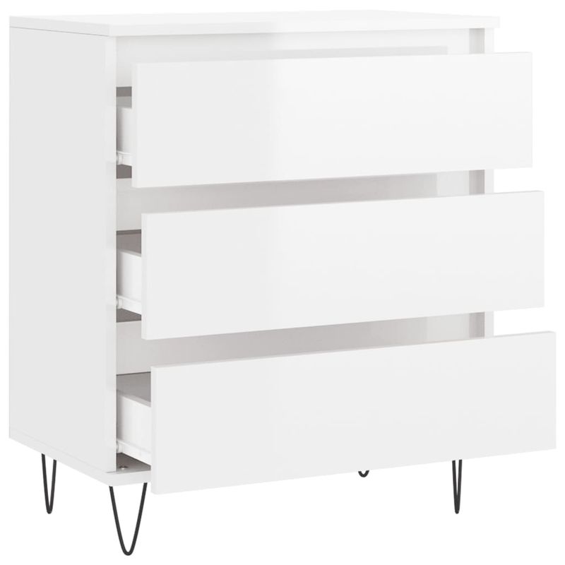 Casa si Gradina - Mobilier - Comode si corpuri - Comode - Servanta, alb extralucios, 60x35x70 cm, lemn prelucrat - Infinity.ro
