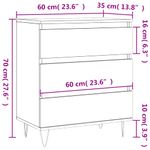 Casa si Gradina - Mobilier - Comode si corpuri - Comode - Servanta, alb extralucios, 60x35x70 cm, lemn prelucrat - Infinity.ro
