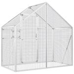 Petshop - Accesorii petshop - Culcusuri si custi - Tarcuri si colivii - Voliera de pasari, argintiu, 179x100x185 cm, aluminiu - Infinity.ro