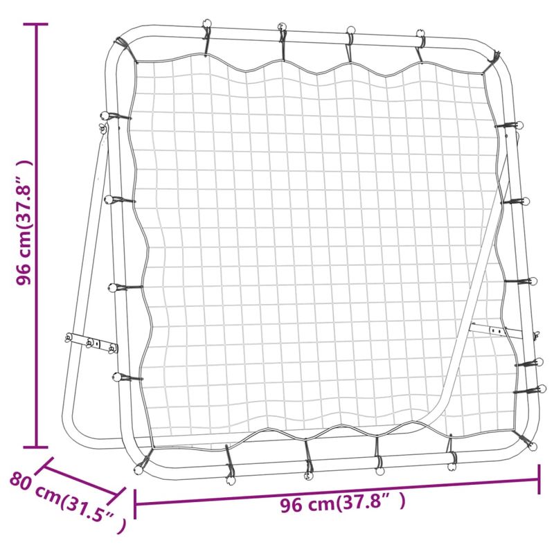 Sport si Outdoor - Sporturi de echipa - Fotbal - Porti fotbal - Rebounder ajustabil de antrenament fotbal, 96x80x96 cm, otel/PE - Infinity.ro