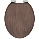 Casa si Gradina - Sanitare - Obiecte sanitare - Accesorii vase de toaleta - SCHUTTE Scaun de toaleta cu inchidere silentioasa DARK WOOD, MDF - Infinity.ro