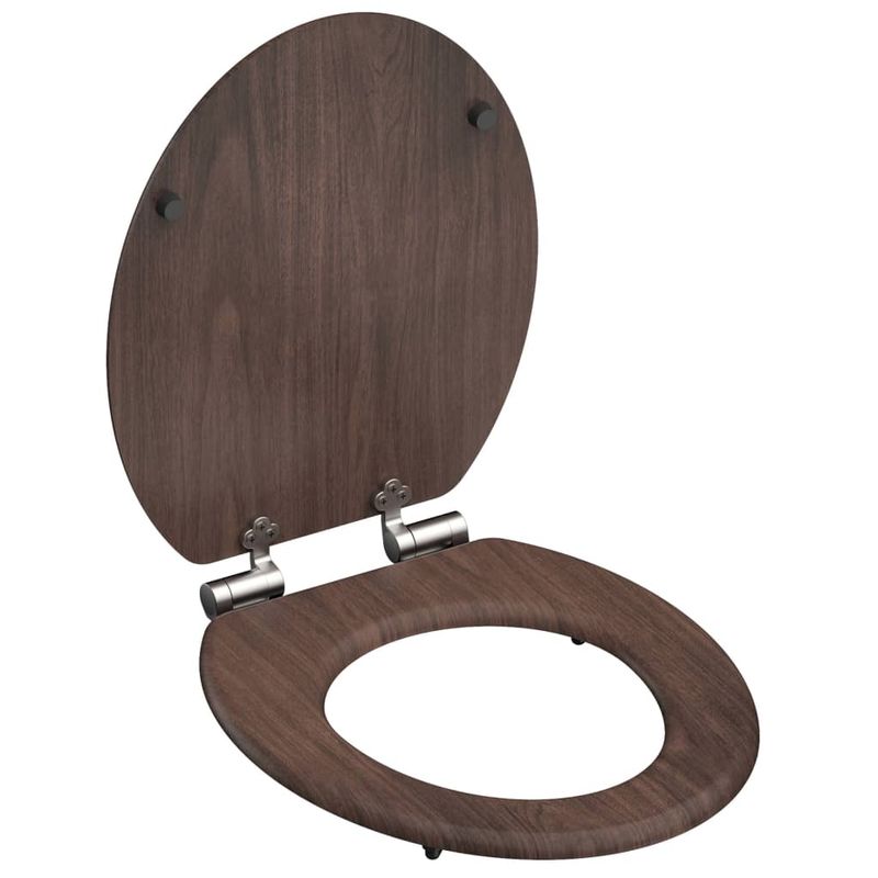 Casa si Gradina - Sanitare - Obiecte sanitare - Accesorii vase de toaleta - SCHUTTE Scaun de toaleta cu inchidere silentioasa DARK WOOD, MDF - Infinity.ro
