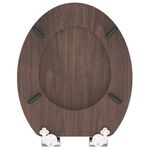 Casa si Gradina - Sanitare - Obiecte sanitare - Accesorii vase de toaleta - SCHUTTE Scaun de toaleta cu inchidere silentioasa DARK WOOD, MDF - Infinity.ro