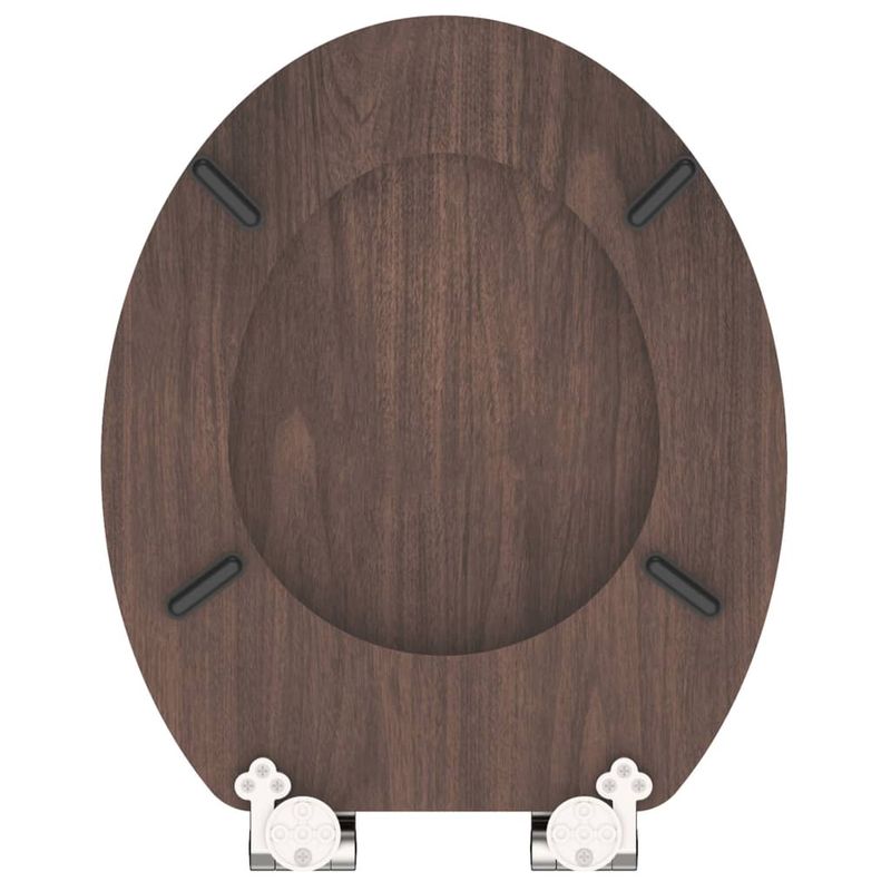 Casa si Gradina - Sanitare - Obiecte sanitare - Accesorii vase de toaleta - SCHUTTE Scaun de toaleta cu inchidere silentioasa DARK WOOD, MDF - Infinity.ro